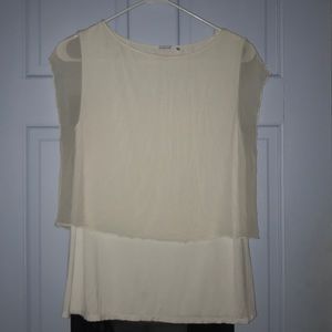 white layered blouse